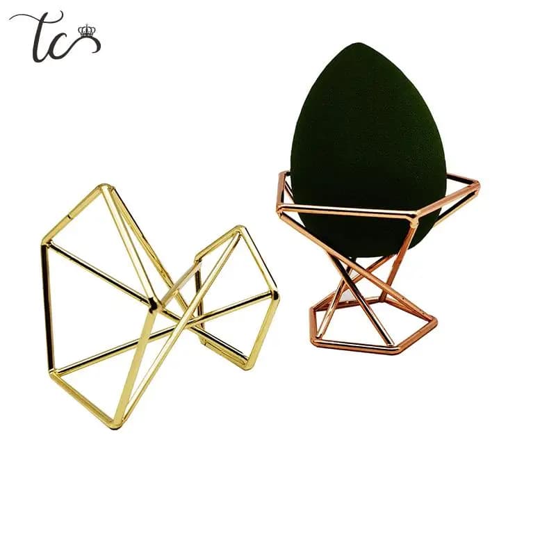3PCS Five-Pronged Vertical Metal Stand for Beauty Blenders and Powder Puffs Minimalist Desktop Cosmetics Organizer