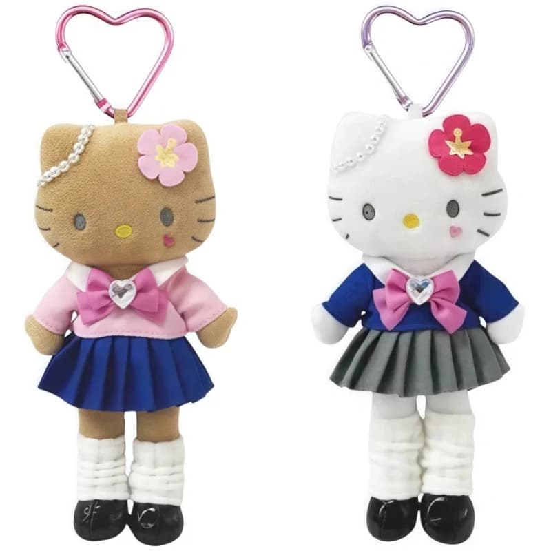 New College Uniform Long Leg Hello Kitty Plush Keychain Cute KT Cat Doll Bag Pendant Fashion Soft Stuffed Ornament Gift