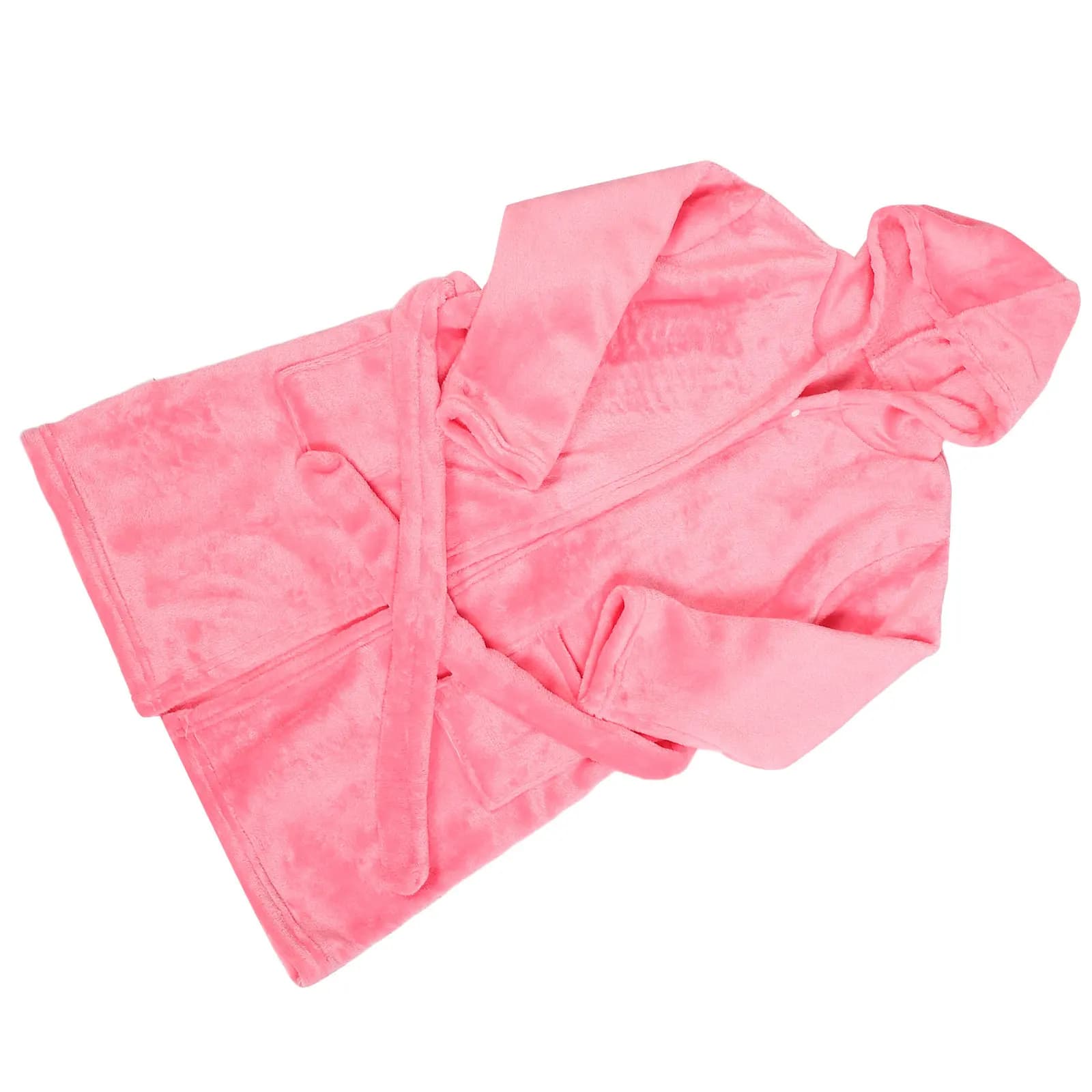 Hooded Toddler Bathrobe Kids Warm Thickened Flannel Sleepwear House Coat Girl Boy Cozy Pajama Childrens Fall Winter