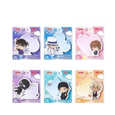 Detective Conan Sticky Notes Cartoon Style Cute Student Memo Pads Adhesive Notes Cute Study Supplies Back-to-School Gift