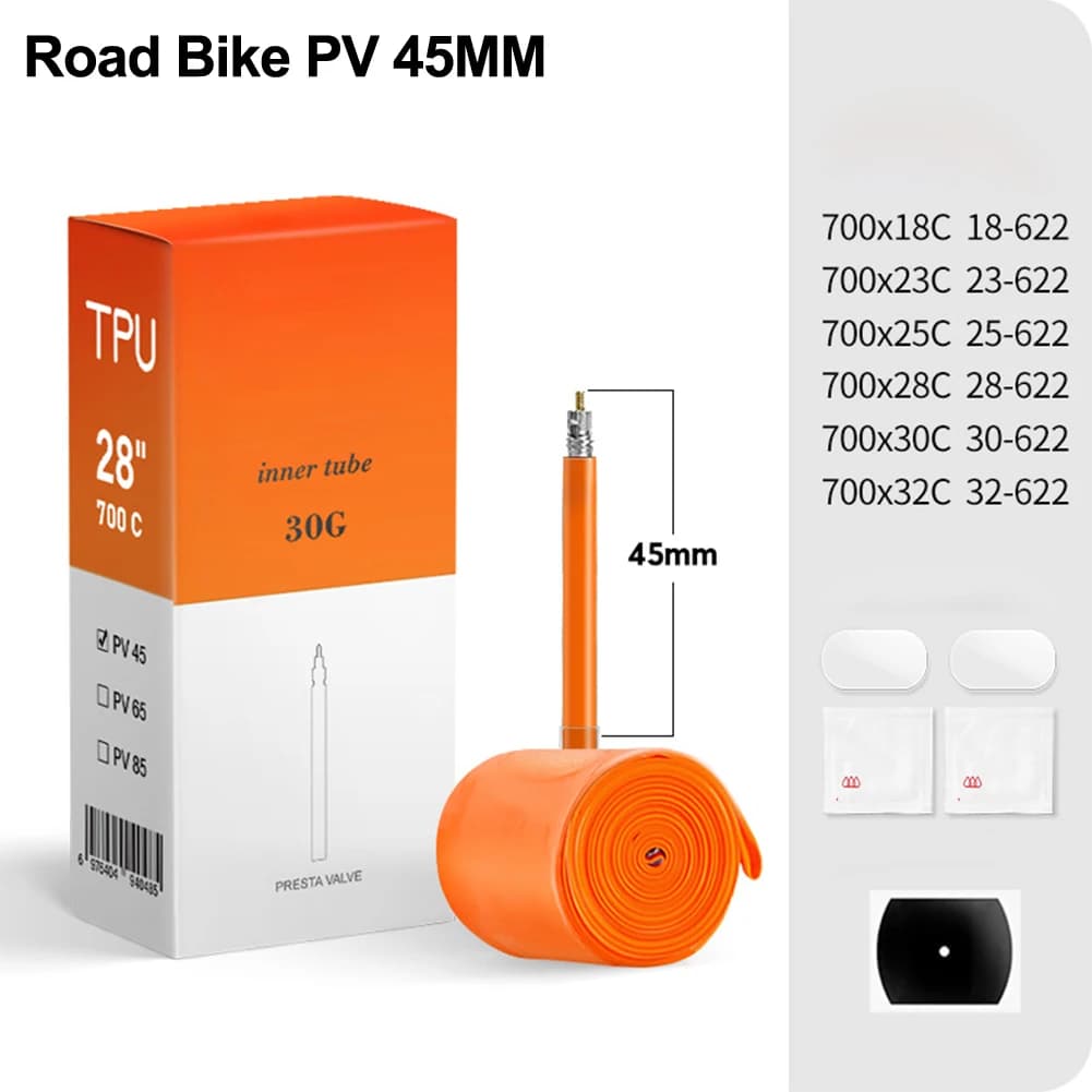 Ultra-light bike air chamber 26 27,5 29 inch MTB Bicycle Material TPU Pneumatic 45mm French valve Super lightweight for anti-oxidation
