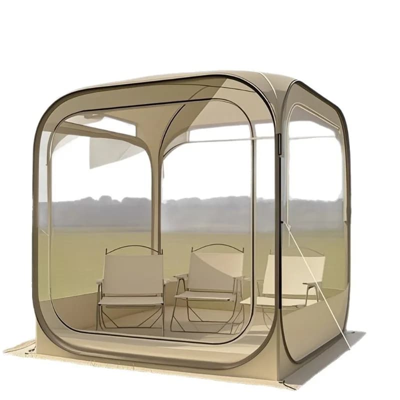 Tenda a Bolla in PVC Portatile a Montaggio Rapido, Trasparente, a Forma di Stella per Campeggio e Barbecue all'Aperto