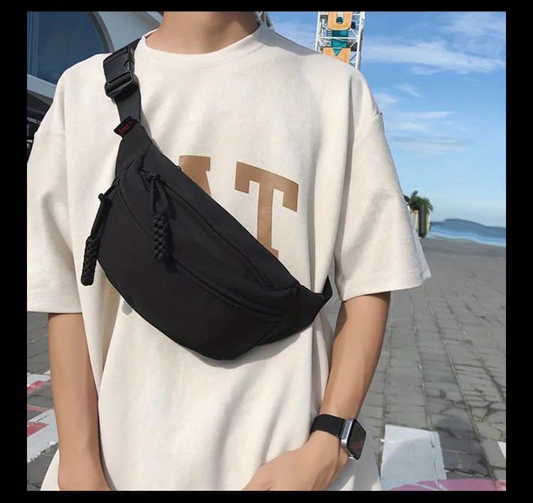 Nuova borsa da petto per uomo, borsa a tracolla piccola, zaino da uomo, borsa a tracolla per ragazzi, marsupio sportivo leggero e alla moda