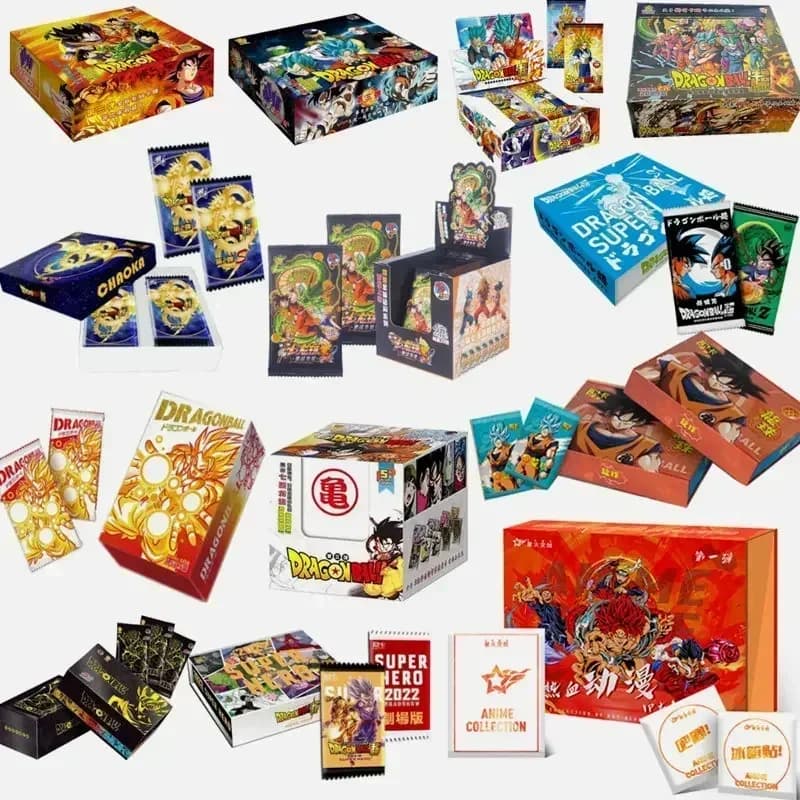 Anime Dragon Ball Carte Lucido Son Goku Saiyan Vegeta Anime Trading Battle Booster Box Gioco Collezione di carte Regalo Giocattolo