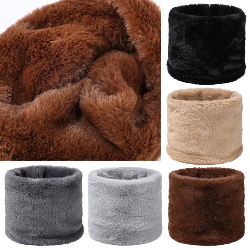 Nuova sciarpa invernale in peluche antivento Mantieni caldo Sciarpa scaldace circolare resistente al freddo Maschera da ciclismo spessa Escursionismo