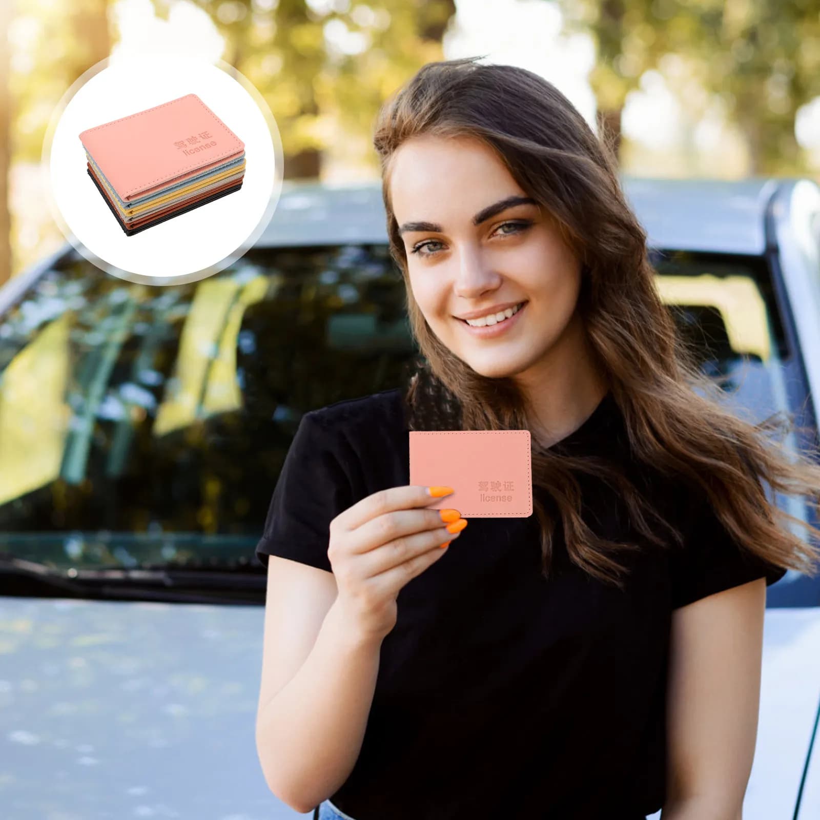 6Pcs Driving License Holder for Car Multi Card Organizer Slim Portable Waterproof Registration Insurance Case Men Car Organizer
