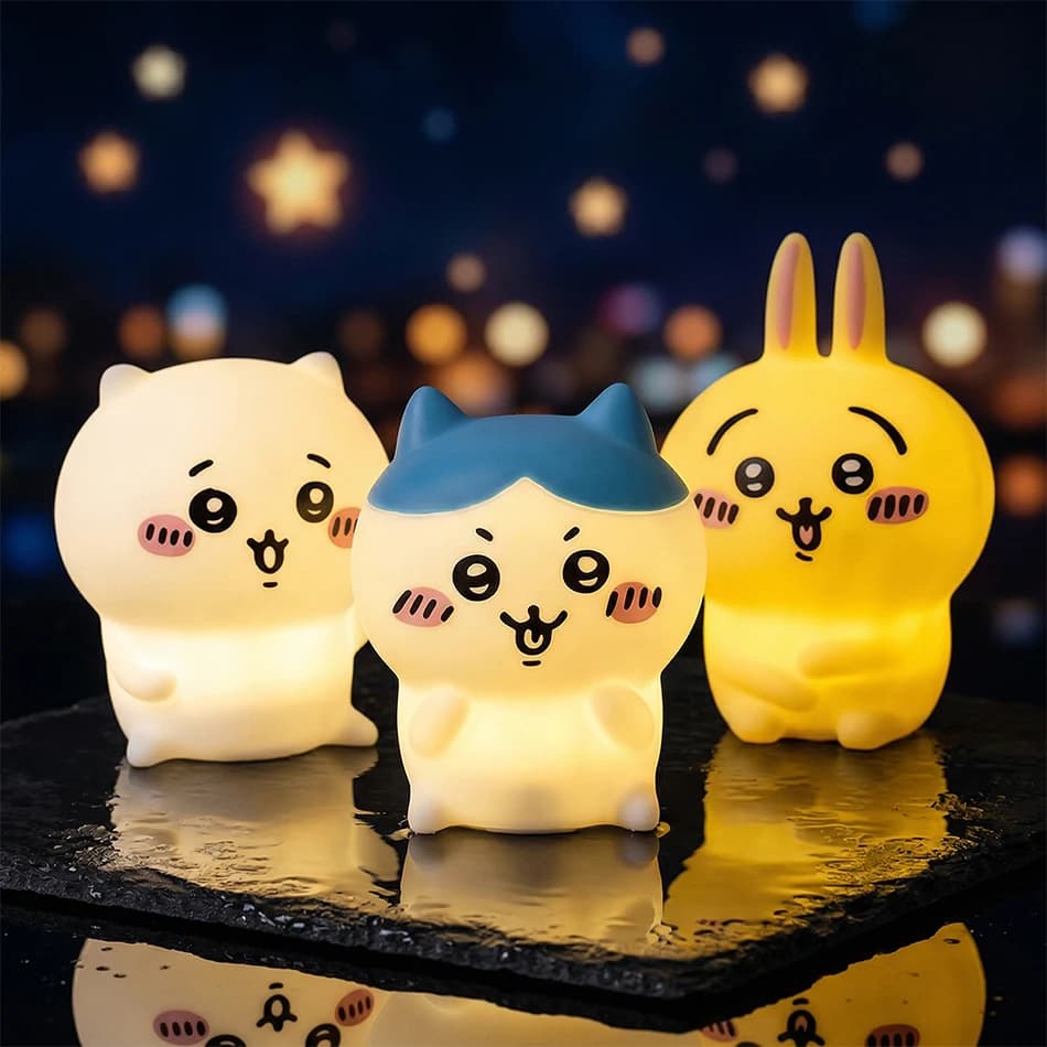 Luce Notturna Anime Giyikawa Kawaii, Decorazione da Scrivania, Bambola in Vinile Hachiware Usagi, Giocattolo Luminoso, Regalo Sorpresa per Ragazze