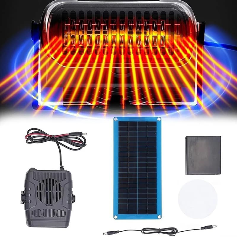 Riscaldatore elettrico e pannello solare monocristallino da 20/30 W Riscaldamento rapido invernale Asciugatura e riscaldamento Riscaldatore per scongelamento e disappannamento
