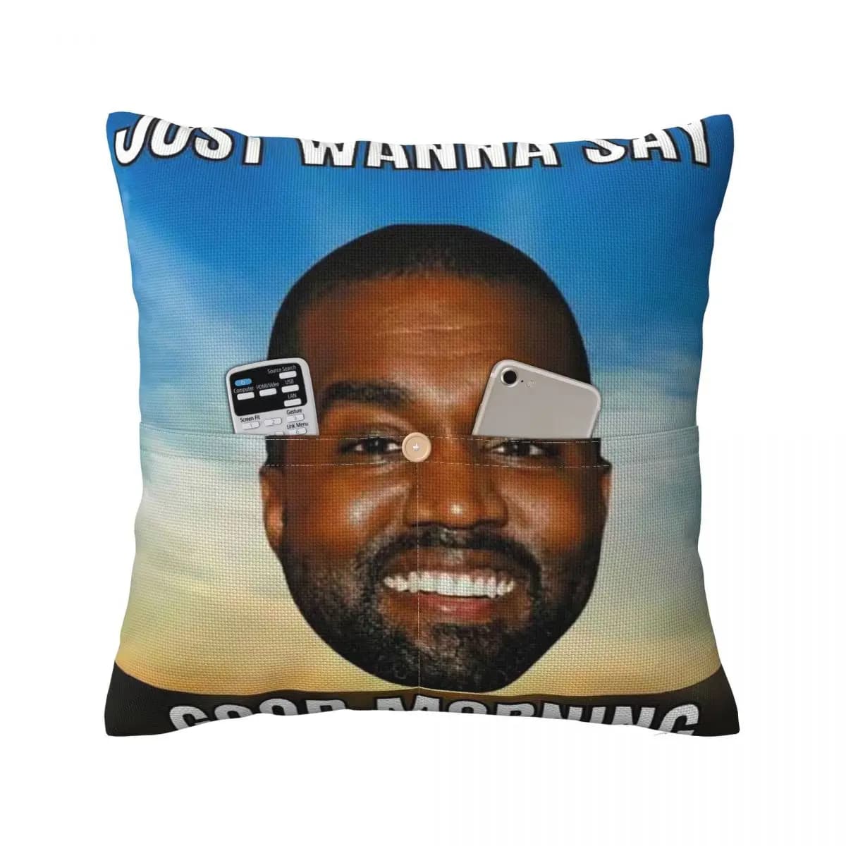 Kanye West Square Linen Pillowcase Cushion Cover Polyester Decor Bed Home Comfort Throw Pillow