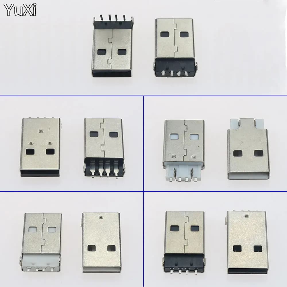 20 pz USB 2.0 tipo A saldatura/Paster/filo di saldatura/tipo di scheda di collegamento connettori maschio spina USB-A presa di coda spina fai da te