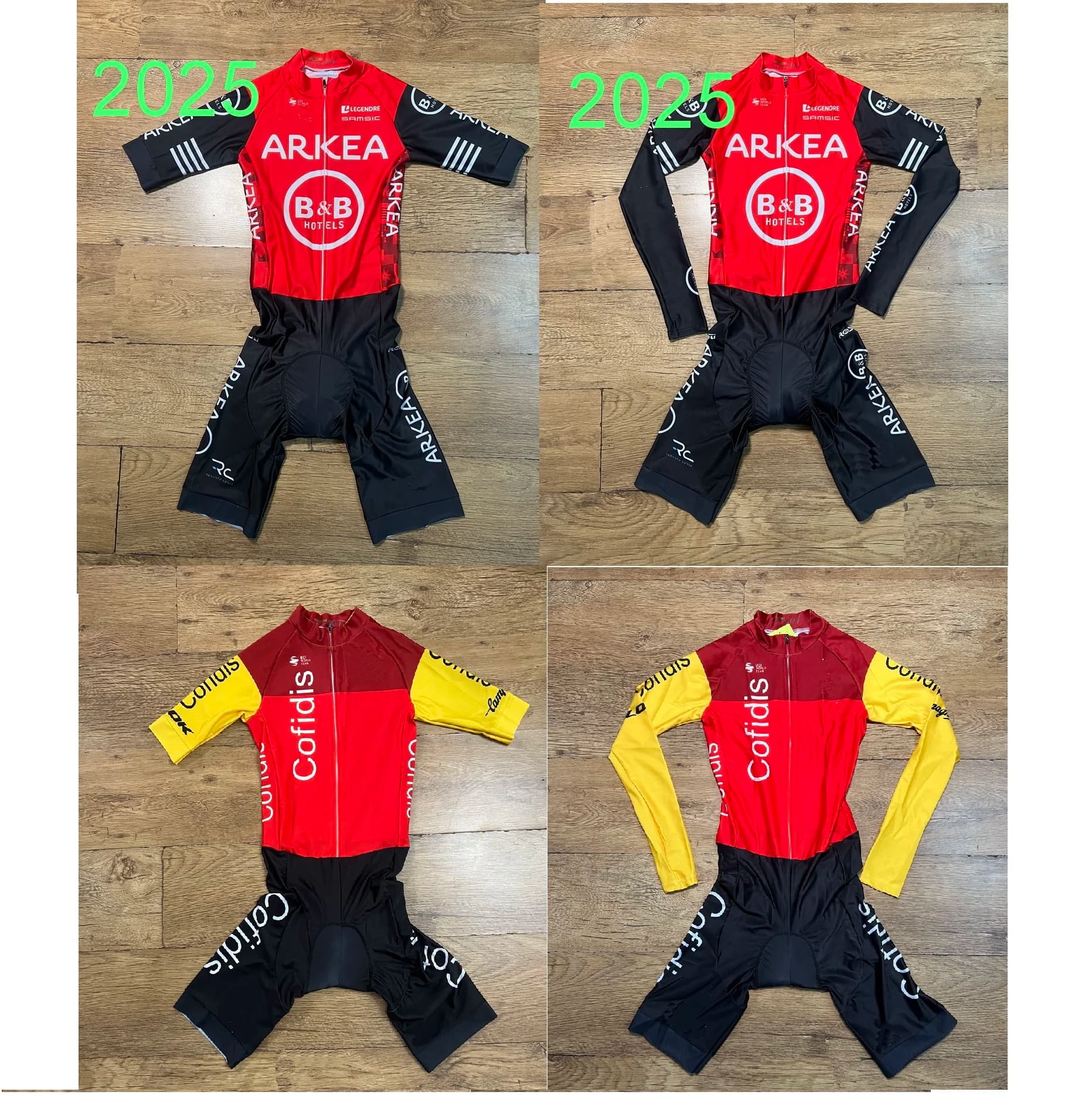 LASER CUT 2025 ARKEA COFIDIS TEAM Pantaloncini LUNGHI MANGIA CICLIS Dermotuta Body