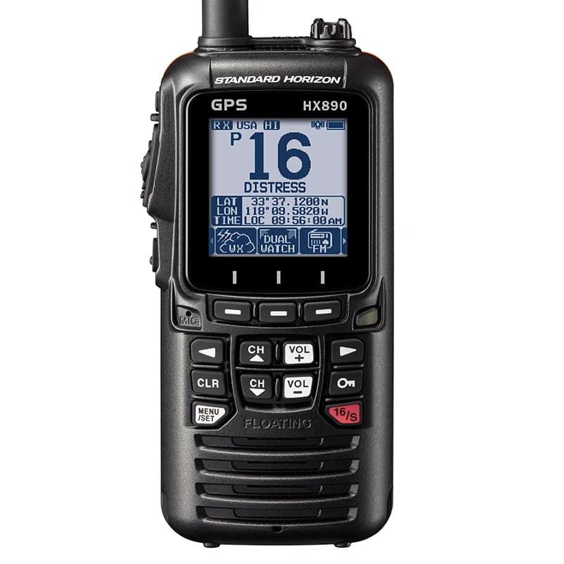 HX890 Standard Horizon Yaesu Galleggiante 6 Watt Classe H DSC Palmare VHF/GPS Walkie Talkie Ricetrasmettitore radio bidirezionale marino