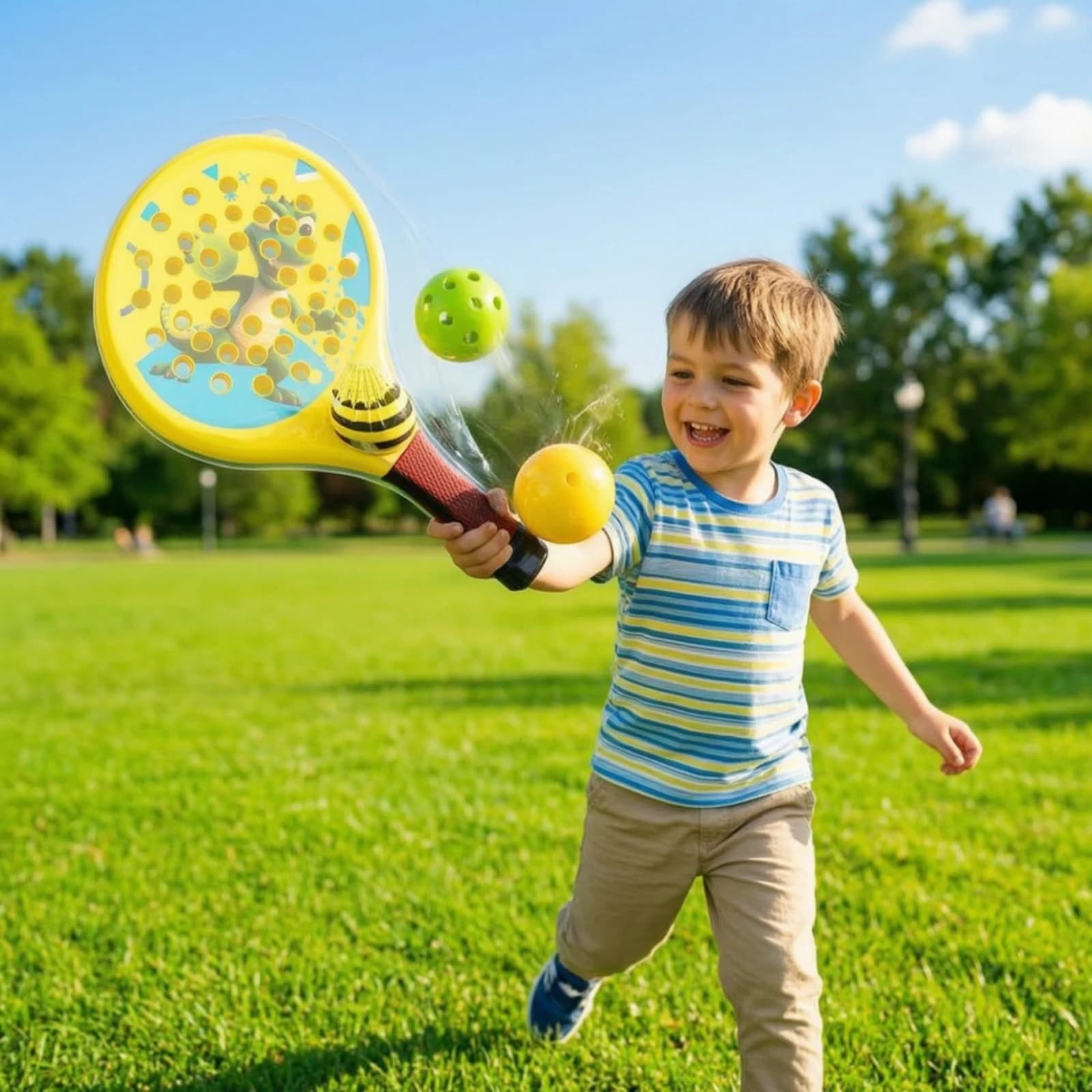 2 Pieces Children's Tennis Racket Lightweight Kids Tennis Racket Racquet Sturdy Toy Long-Lasting for Beginners, Backyard, Park