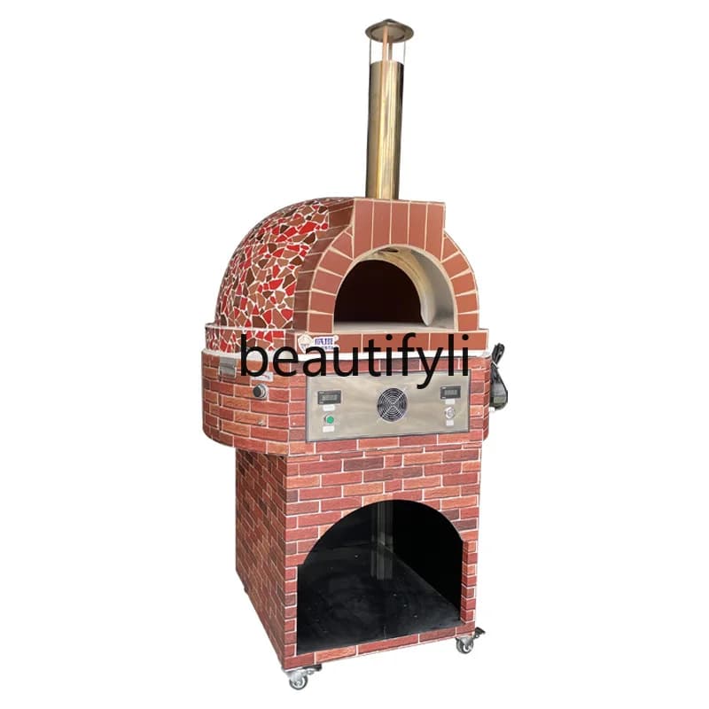 Pietra vulcanica in acciaio inossidabile circolazione ad aria calda stufa per pizza frutta legna da ardere a gas ristorante occidentale forno da esterno