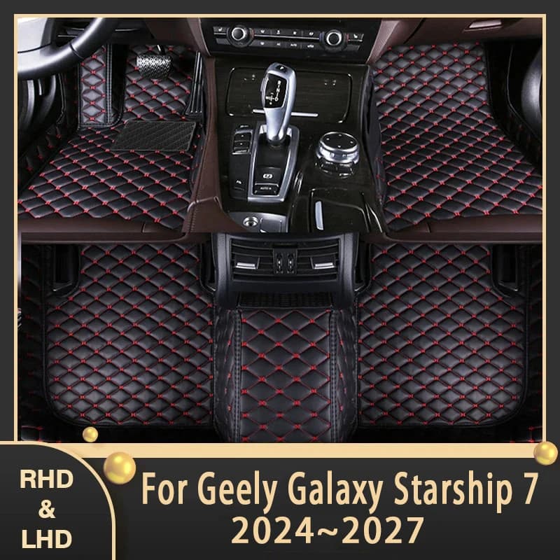 Car mats for Geely Galaxy Starship 7 Starray EM-i 2024 ~ 2027 Waterproof Car Mats Leather Carpet Interior accessories