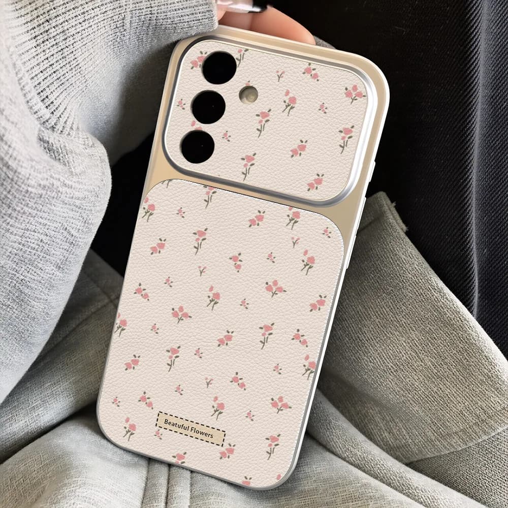 Cute Pink Floral Phone Case For Samsung S26 S25 S24 S23 Ultra Plus FE Case A16 A57 A56 5g A17 A37 A27 A07 A55 A35 A54 A26 Cover