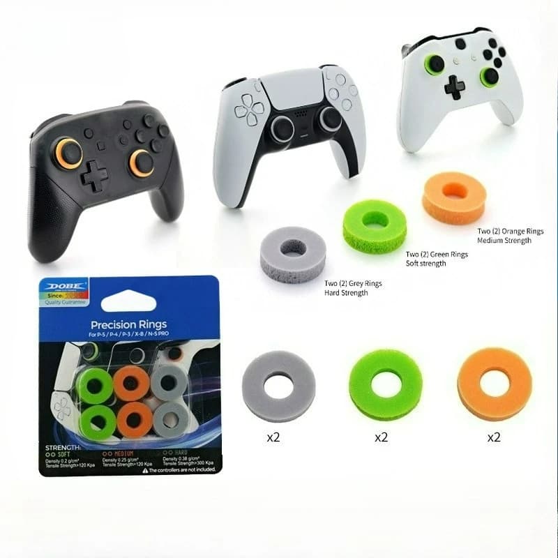 6 PCS Aim Assist Target Motion Control Precision Rings for PS5, PS4, Xbox Series X/S, Xbox One, Xbox 360, Switch Pro Controller