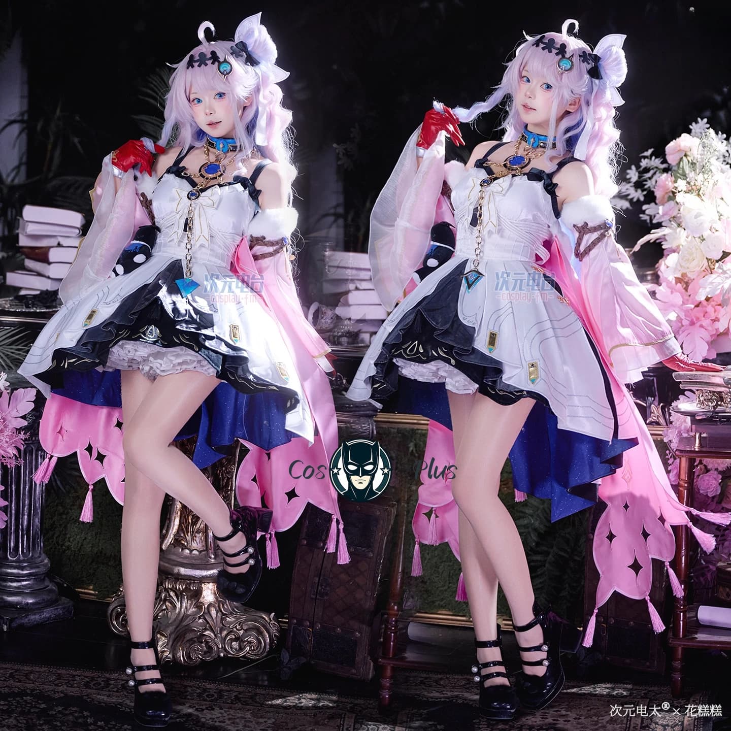 Costume Cosplay Denia di Wuthering Waves, Nuovo Splendido Abito Lolita per Donna, Collana e Accessori, Costume per Giochi di Ruolo di Natale e Halloween