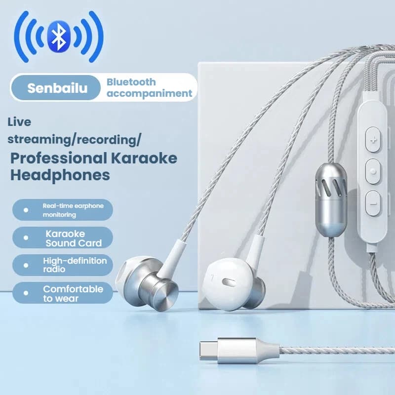 K30 Bluetooth Karaoke Card Headphones Comprehensive Device with Karaoke Functionality And Live Streaming Capability