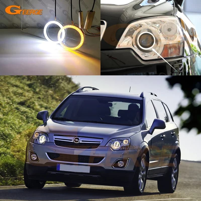 For Opel Antara 2007 2008 2009 2011 2012 2013 2014 2015 Ultra Bright Daylight SMD LED Angel Eyes Kit Halo Rings
