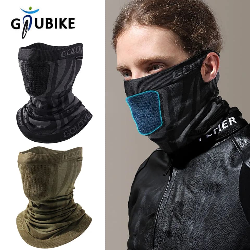 GTUBIKE Maschera da moto Mezza maschera invernale Antivento Ciclismo Snowboard Maschere da sci Sciarpa sportiva Ghetta per il collo Maschera da bicicletta calda