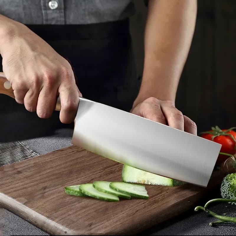7Cr17mov Mannaia in acciaio inossidabile Coltello da cucina in acciaio inossidabile da 7 pollici Nakiri Coltello per affettare Coltelli da cucina giapponesi Strumenti di cottura