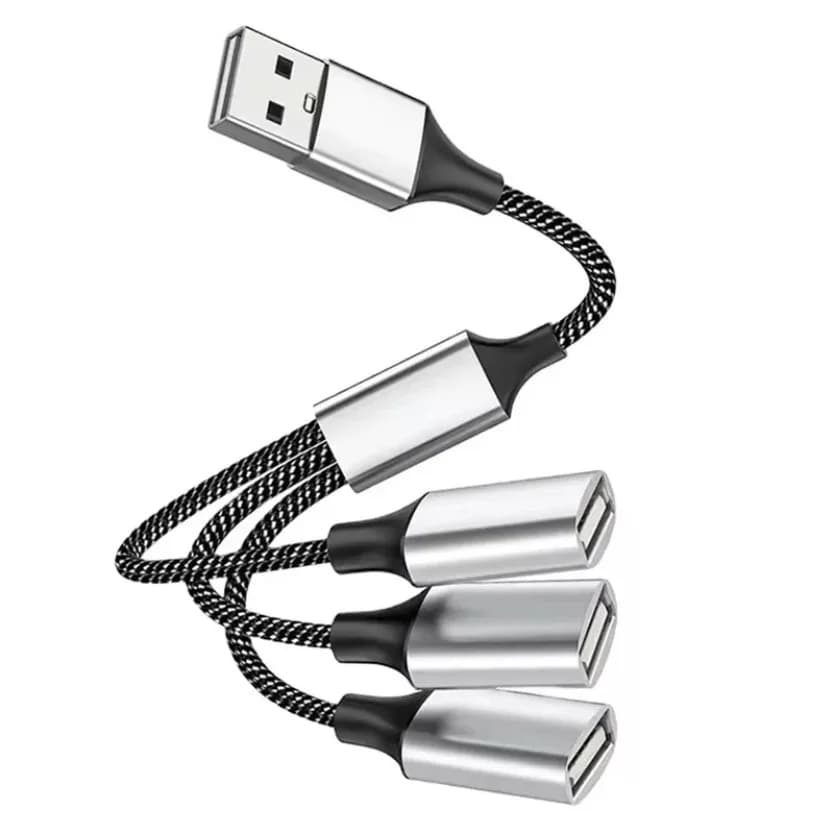 Portable 4 Ports USB Hub Splitter OTG Expander Docking Station Fast Charger Power Adapter USB Cable For Notebook Computer Phone