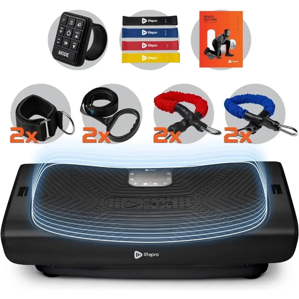 % a 4D Pro vibrating plate - Exercise machine with vibrating platform for the whole body - Home workout equipment for weight loss