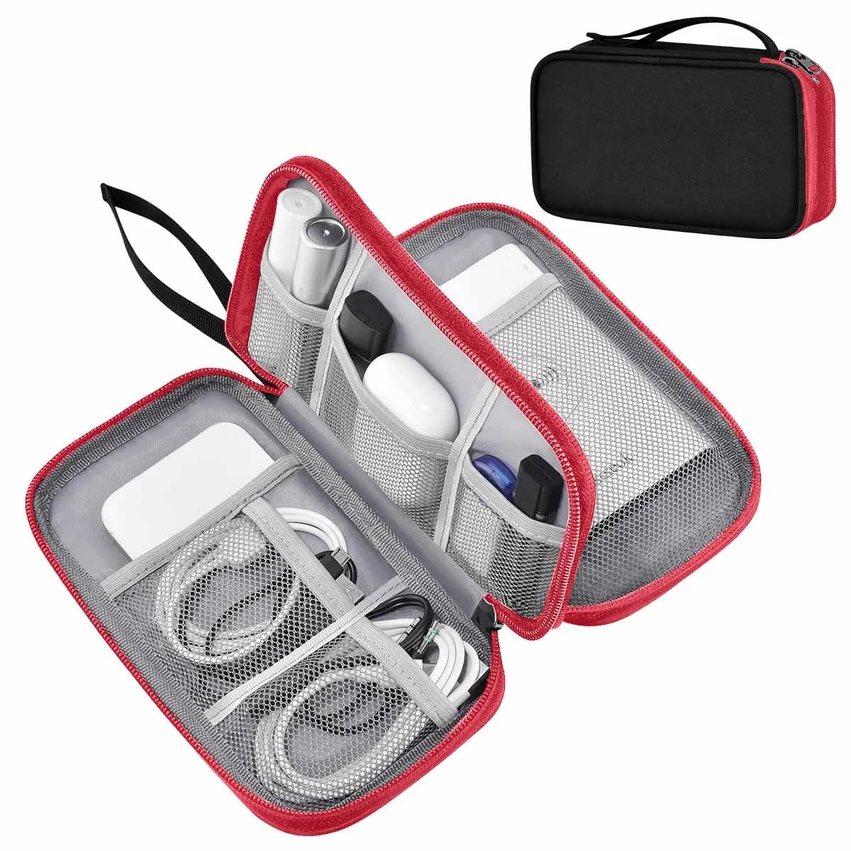 Electronic Accessories Organizer, Travel Cable Carry Pouch Storage Bag for Laptop Attachment Cable, Cord, Charger, Earphone etc