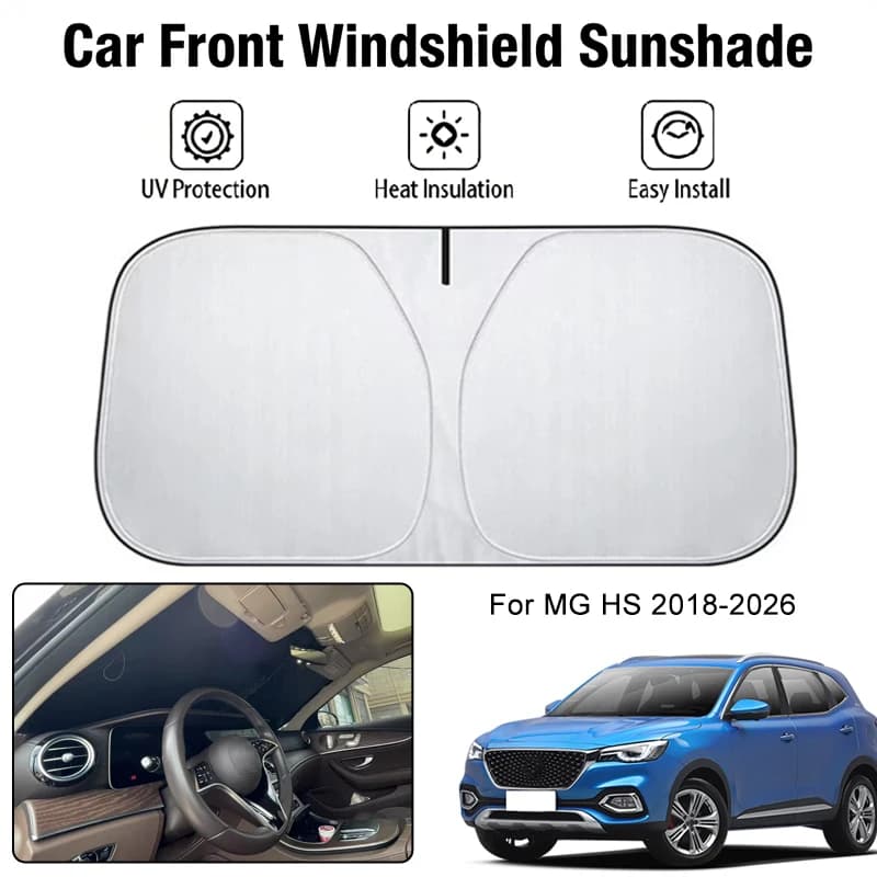 Parasole per Parabrezza Anteriore Auto per MG HS 2018-2026, Protezione UV e Isolamento Termico, Accessori per Interni Auto