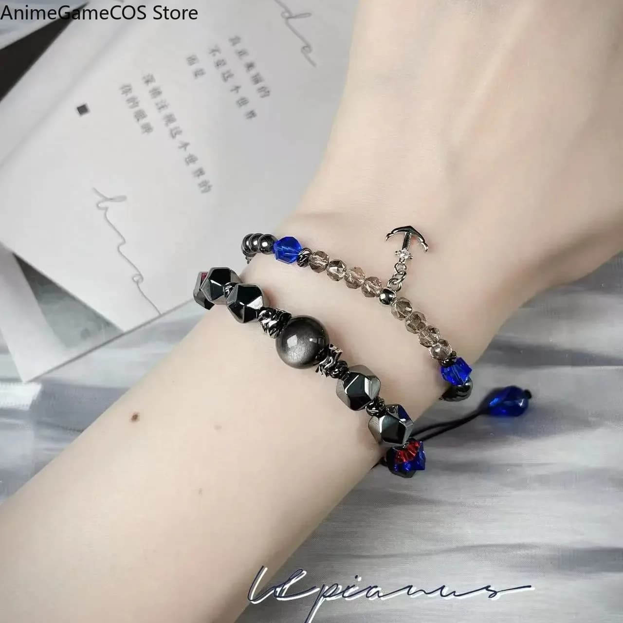 Anime Arknights Ulpianus Handmade Bracelet Original Double Loop Design Handchain Cosplay Accessories Birthday Gift Xmas