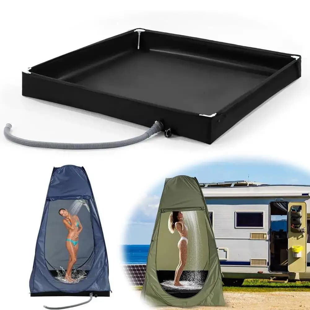 Base per doccia da campeggio Tenda da tenda pieghevole temporanea per tenda da tenda multifunzionale impermeabile per vasca da bagno per animali domestici e camper Q7F6