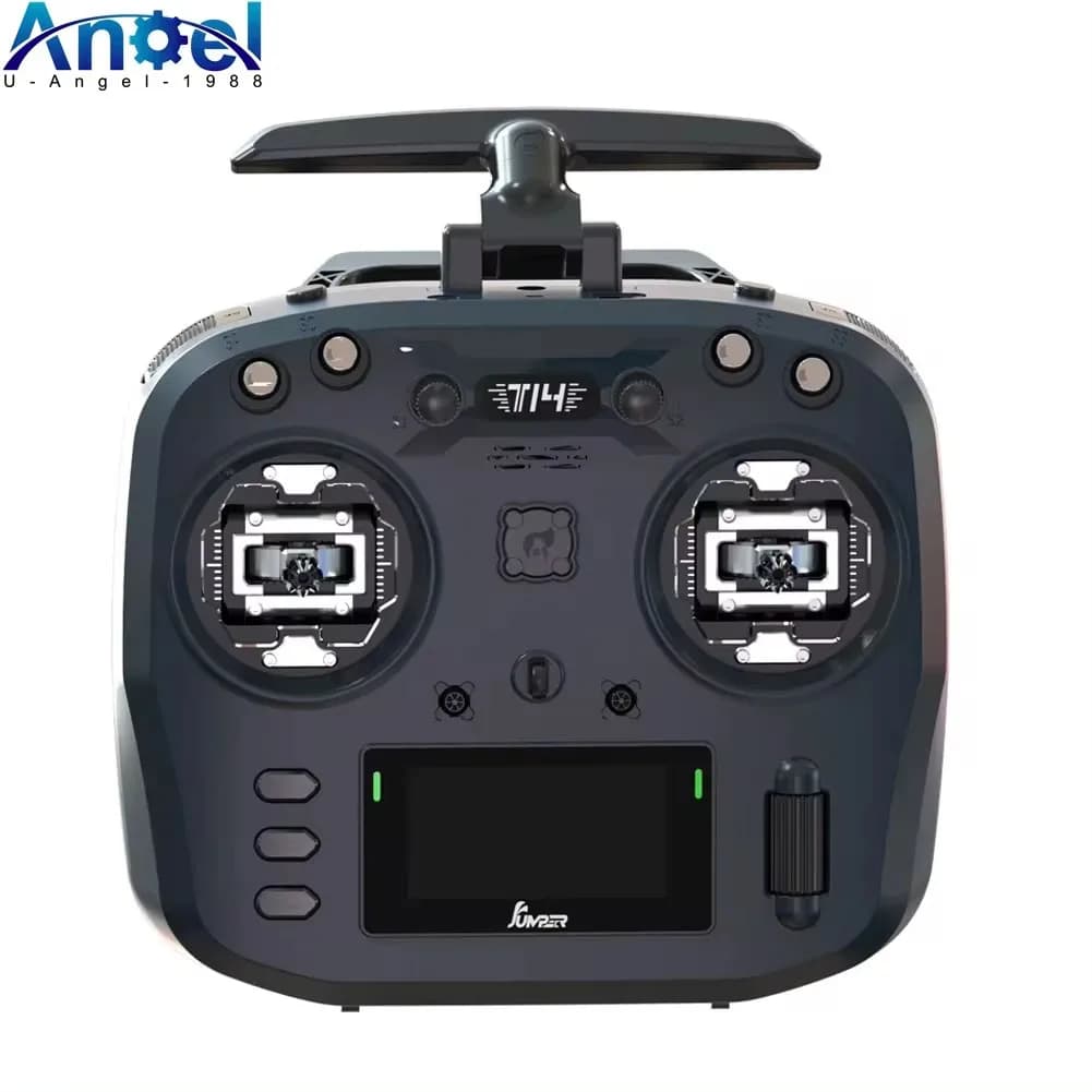 Jumper T14 2.4Ghz/915Mhz 1W ELRS Telecomando CNC Sensore Hall Gimbals Antenna pieghevole bidirezionale Display OLED FPV Drone