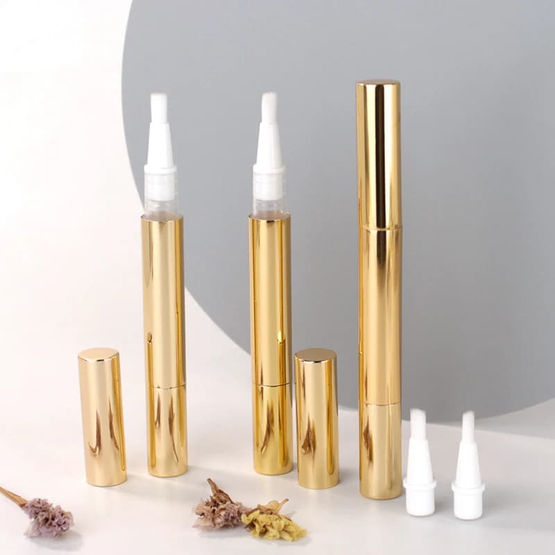 Golden Twist Pens 3 ml Empty Nail Oil Pen With Brush Empty Pen for Oil For Cuticles Cosmetic Container Home
