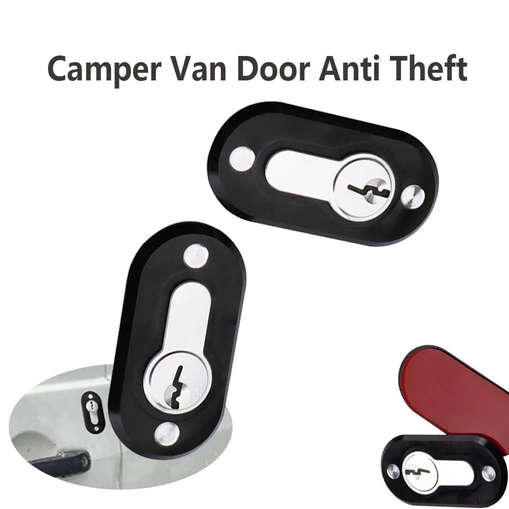 2x Serrature Finte per Porte Camper, Kit di Protezione Antifurto per Caravan, RV e Camper