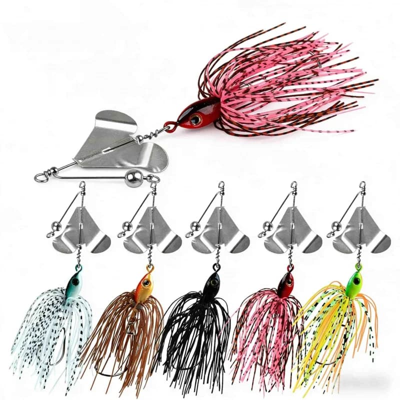 Esca da Pesca Specializzata Anti-Inceppamento a Lunga Gittata 10cm 20g, Spinner Composito Bionico con Dispositivo di Riduzione del Rumore per Blackfish
