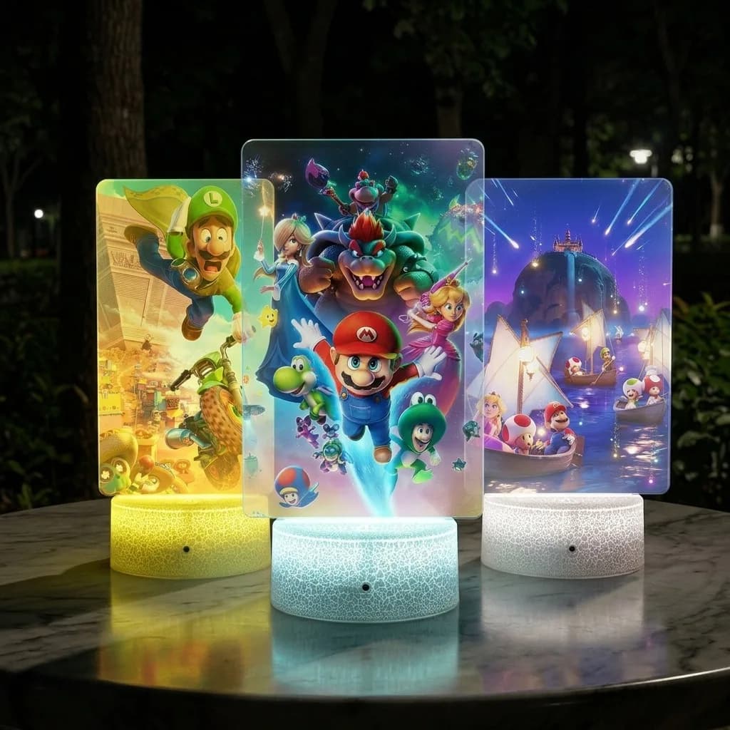 Lampada da notte Super Mario, simpatico cartone animato, personalizzata, alla moda, creativa, decorativa per interni, lampada da tavolo, regalo di compleanno per ragazzi e ragazze