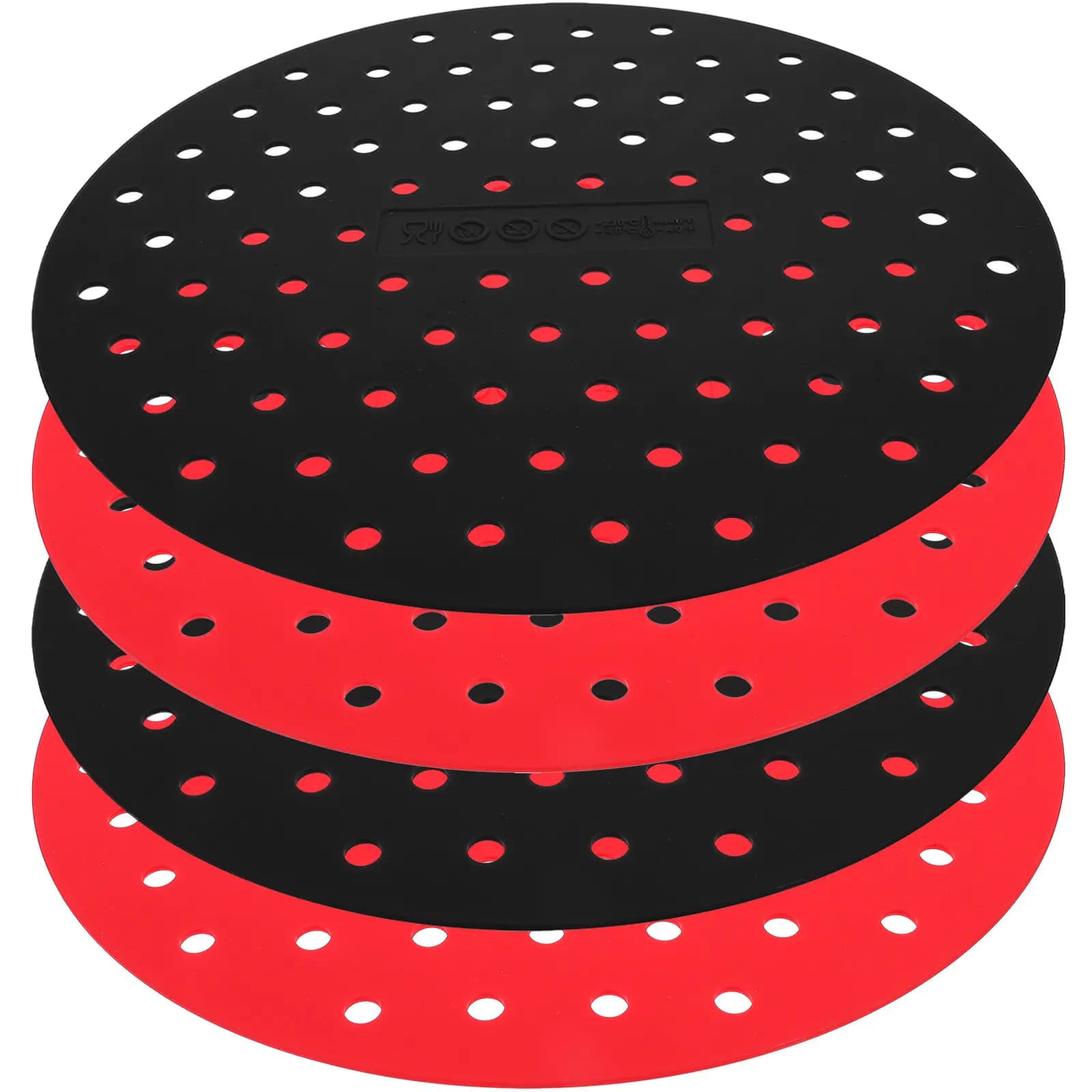 Set di 4 Tappetini in Silicone per Friggitrice ad Aria, Quadrati, Antiaderenti, Riutilizzabili, Resistenti al Calore, Facili da Pulire, per Cottura e Filtraggio dell'Olio