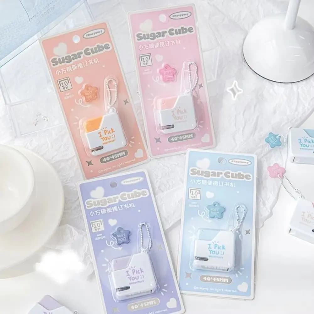 Set Mini Cucitrice Colorata Senza Sforzo, Set Cucitrice Quadrata Facile da Usare e Salva-Lavoro, Macchina Multifunzione per Cucitura e Rilegatura Carta