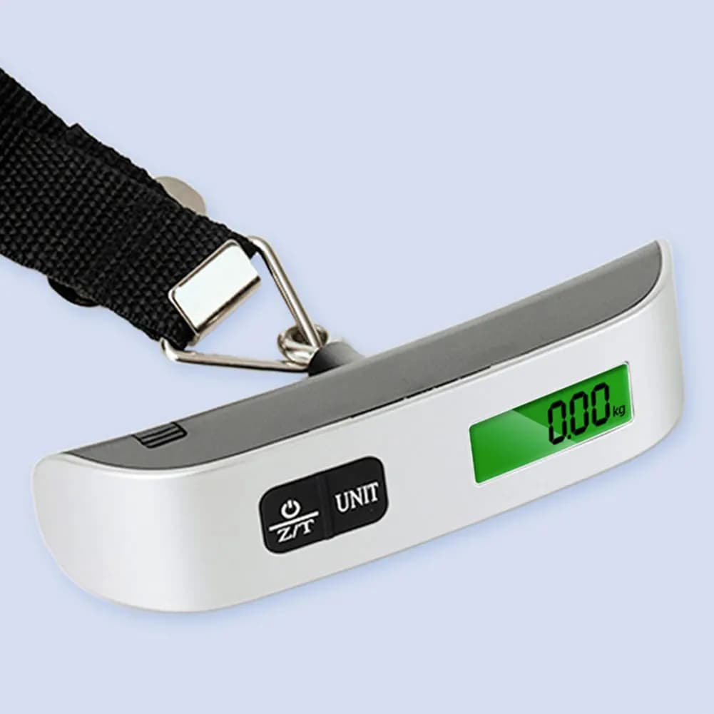 Bilancia Elettronica da Viaggio per Valigie 50kg/110lb con Display LCD, Bilancia Tascabile per Bagagli a Mano