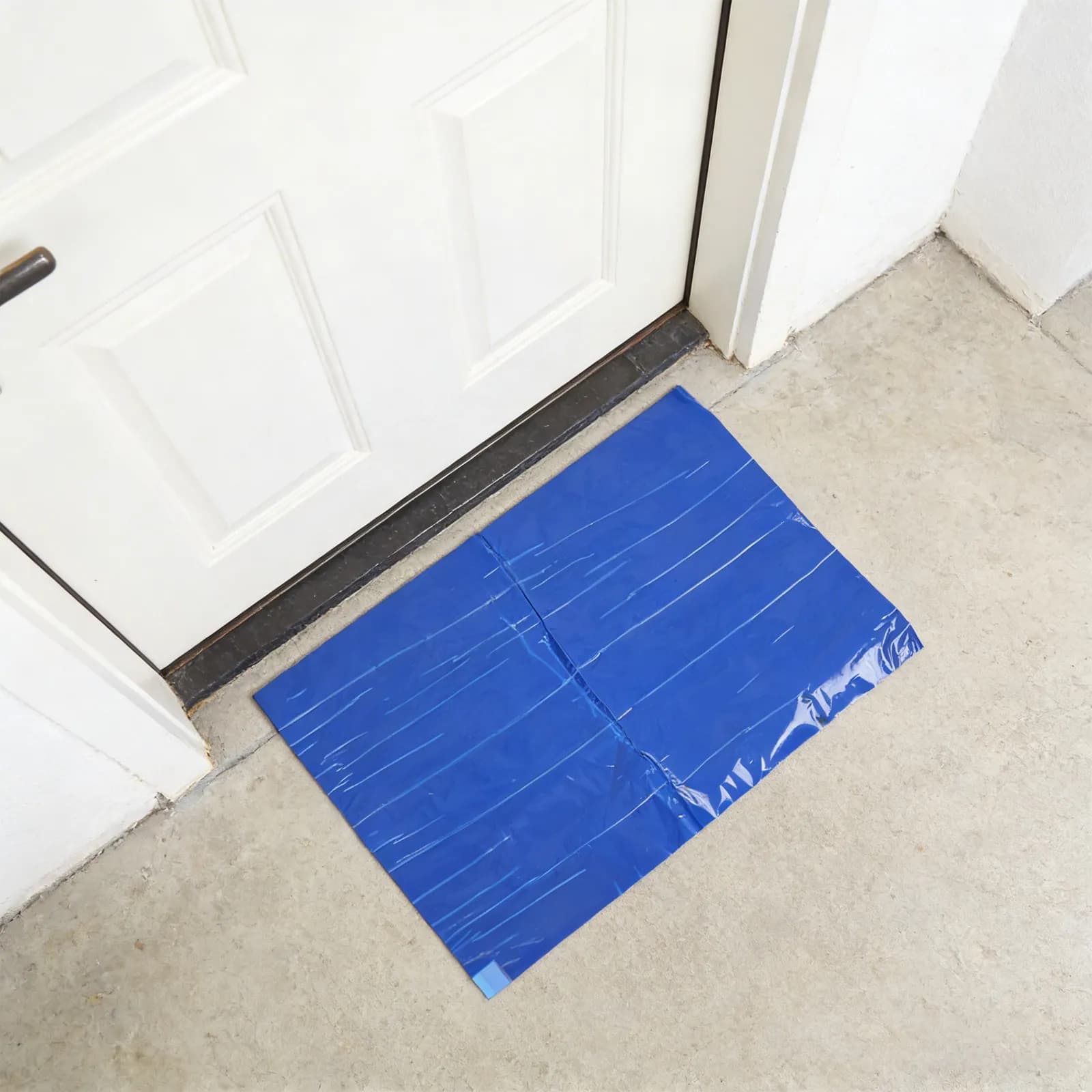 4 Sets Adhesive Sticky Shoe Mats Blue 23.6x17.7 Peel-Off Tacky Mats Dirt Dust Removal Cleanroom Hospital Entry Door Construction