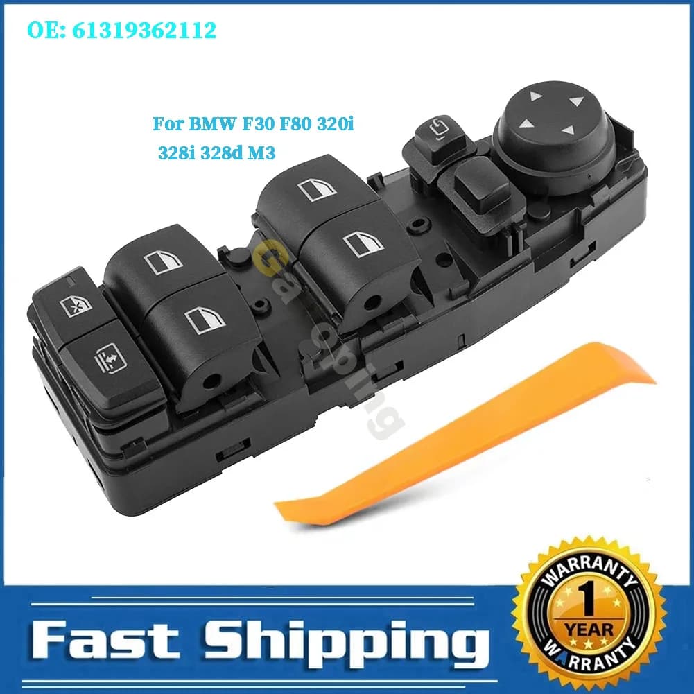 Interruttore Elettrico Alzacristallo Anteriore Sinistro per BMW F30 F80 320i 328i 328d M3 2012-2018 Accessori Auto 61319362112