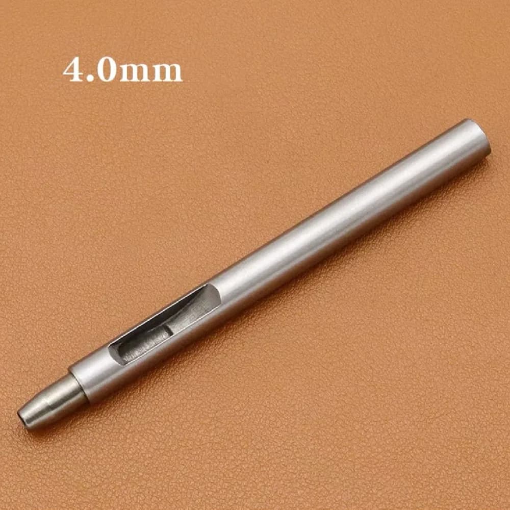 1 Pezzo Punzone Rotondo in Acciaio Legato a Testa Dritta per Lavorazione Artigianale del Cuoio Fai-da-te, 0.5-10mm, per Cuoio, Borse, Scarpe, Cinture, Cinturini per Orologi