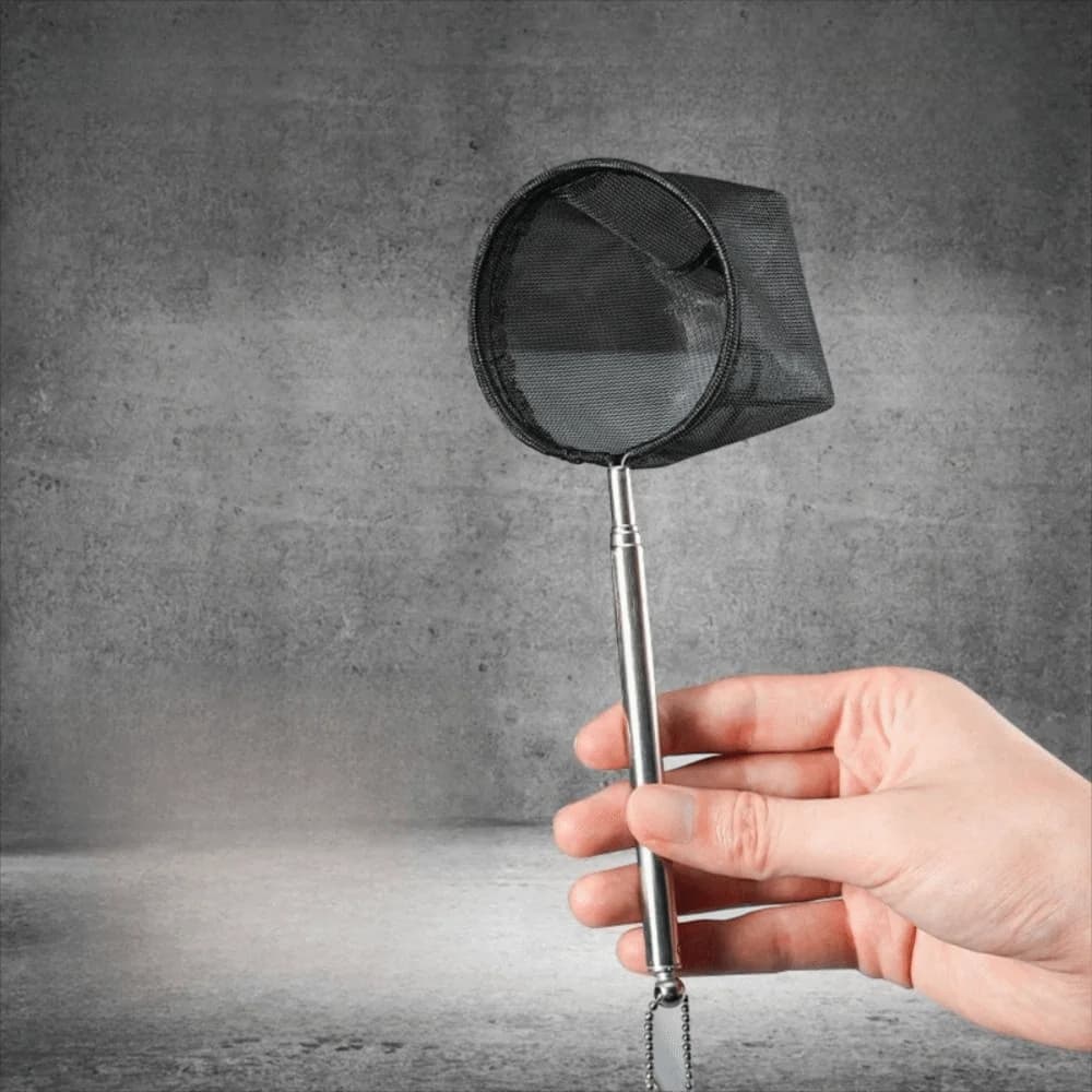 Extendable Handle Retractable Fishing Net Fine Net Reinforced Net Head Aquarium Dip Net Non Slip Handle Stainless Steel
