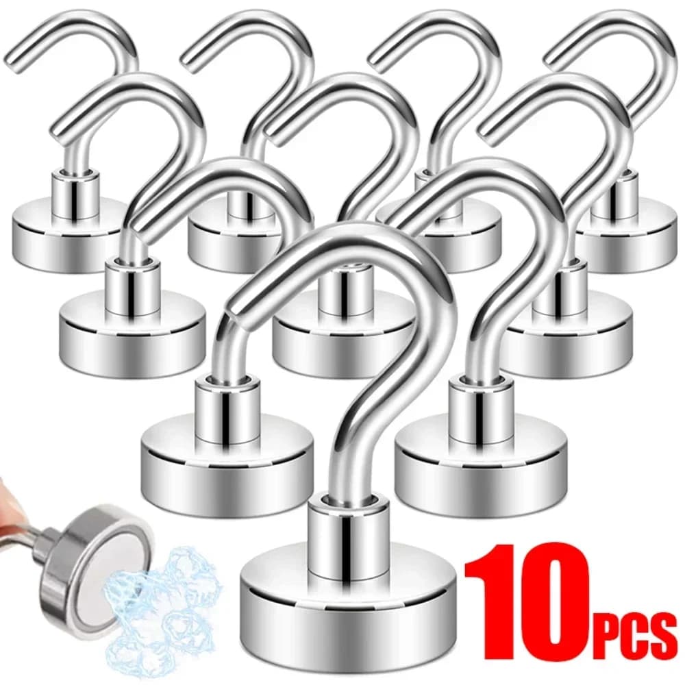 Gancio magnetico forte 5/10 pezzi Portachiavi Cucina di casa Metallo per te Accessori per capelli per riporre il bagno Ganci per appendere a parete