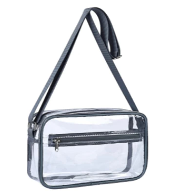 Women's Transparent Shoulder Bag Solid Color Simple Shoulder Bags With Front Pocket Women's Casual Bag