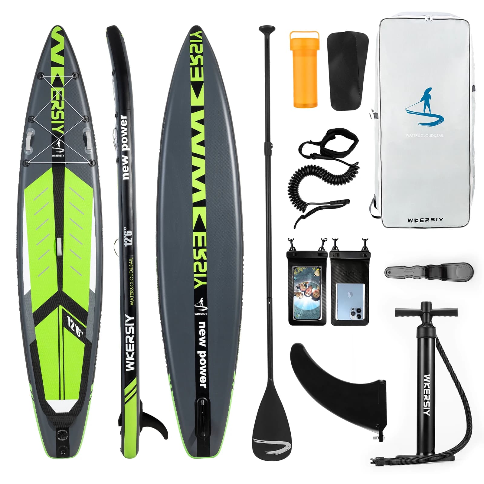 Tavola stand up paddle gonfiabile 12'6*30 "6" con accessori per paddle board Race Sup per speed lover