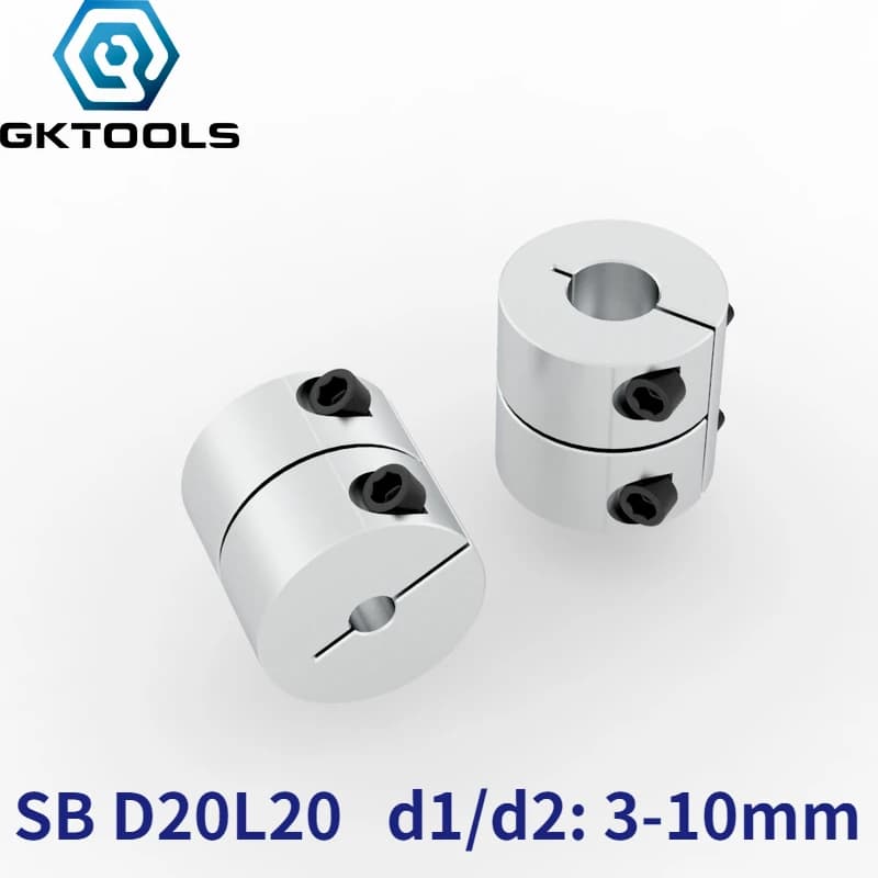 D20L20 Giunto rigido Asta dell'albero Vite di piombo Accoppiatore Foro 5mm 8mm Sezione CNC Motore passo-passo Router Macchina Accessori per stampante 3D