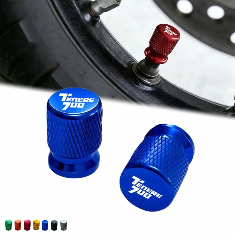 2 Pezzi Tappi Valvola in Alluminio per Moto YAMAHA TENERE700 XT700 TENERE 700 World Raid T700 T7, Accessori per Ruote in Lega