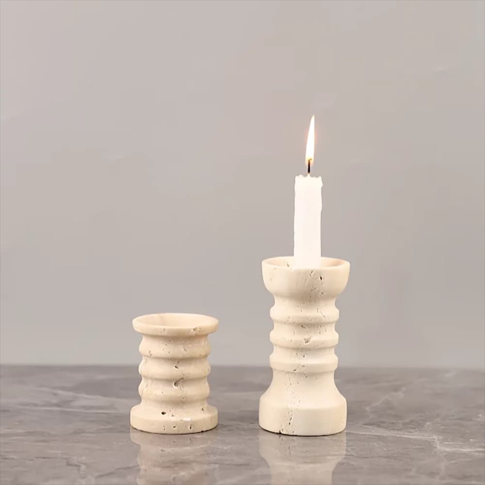 Stampi in silicone per candeliere in cemento, portacandele con superficie in pietra grotta, decorazione artistica, accessori per la casa del ristorante, stampo fai da te